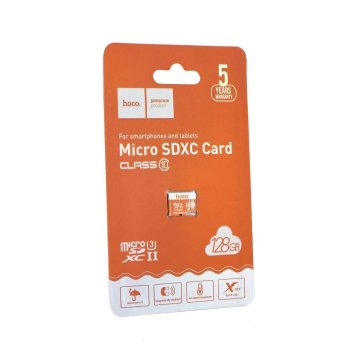 Karta microSD 128GB class 10 Hoco pomarańczowa-471621