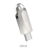 Pendrive 128GB USB 3.0 (USB A + USB C) Hoco UD8 nikiel
