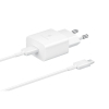 SAMSUNG oryginalna ładowarka sieciowa Typ C + kabel Typ C do Typ C PD 3A 15W EP-T1510XWEGEU biała blister-472133
