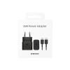 SAMSUNG oryginalna ładowarka sieciowa Typ C + kabel Typ C do Typ C PD 3A 25W GaN EP-T2510XBEGEU czarna blister-472176
