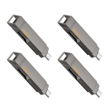 Pendrive 128GB USB 3.2 (USB A + USB C) Hoco UD15 szary-472104