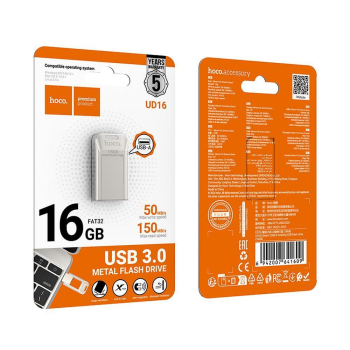 Pendrive 16GB USB 3.0 (USB A) Hoco UD16 nikiel-472122