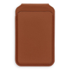 Portfel z podstawką ze skóry kompatybilny z MagSafe Satechi Vegan Leather Wallet Stand brązowy
