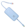 Powerbank Veger K1 (W1188) PD QC3.0 35W 10000 mAh z wbudowanymi kablami USB C / Lightning niebieski-475886