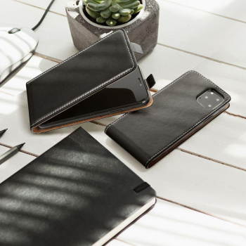 Etui z klapką pionowe na Xiaomi Redmi NOTE 13 4G Slim Flexi Fresh czarne-476845