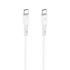 Kabel USB C do USB C Forcell F-Energy QC4.0 PD 3A 60W Silicone 1 m C344 biały-479037