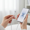 Kabel USB C do USB C Forcell F-Energy QC4.0 PD 3A 60W Silicone 1 m C344 biały-479045