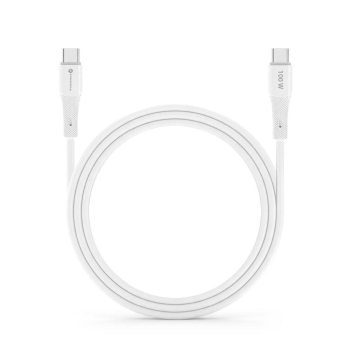 Kabel USB C do USB C Forcell F-Energy QC4.0 PD 5A 100W Silicone 1 m C347 biały-479069
