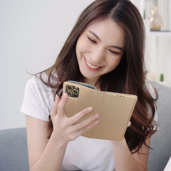 Etui z klapką na iPhone 17 AIR Smart Case Book złote-483389