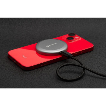 Ładowarka indukcyjna Forcell F-Energy Smart Charge USB C Qi2 15W zgodna z MagSafe z odpinanym kablem 1,5 m srebrna-4893