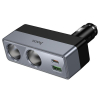 Ładowarka samochodowa Hoco z rozdzielaczem 1xUSB A + 1xUSB C + 2 porty zapalniczki QC3.0 PD max 240W/24V Z65B czarna-49