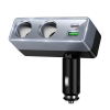 Ładowarka samochodowa Hoco z rozdzielaczem 1xUSB A + 1xUSB C + 2 porty zapalniczki QC3.0 PD max 240W/24V Z65B czarna-49