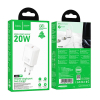 Ładowarka sieciowa do telefonu Hoco USB C QC PD 20W N60 biała-493479