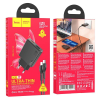 Ładowarka sieciowa do telefonu Hoco Slim USB A + USB C QC3.0 PD 3A 20W + kabel USB C do Lightning N38 czarna-493718