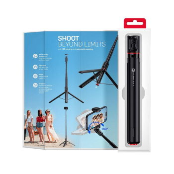 Selfie stick Forcell F-Grip F170XL tripod automatyczny z pilotem bezprzewodowym czarny-493997
