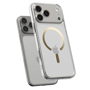 SPIGEN futerał ULTRA HYBRID MAG kompatybilny z MagSafe do IPHONE 17 Pro Max clear gold-503506