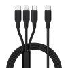 Kabel 3w1 Typ C do Lightning / Typ C / Micro USB 2,4A C171 1,2 m czarny