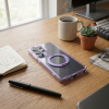 Etui na Samsung A37 Frame Circle Stand zgodne z MagSafe fioletowe-635962